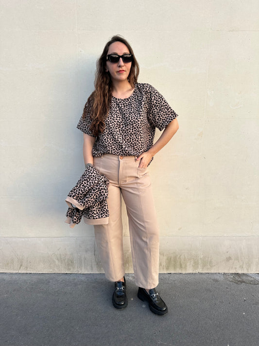 Patron de couture Simone et Lilly - T-shirt ample et pantalon barrel, vue de face