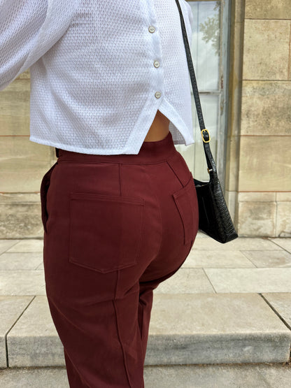 CORALIE — Patron PDF Pantalon droit à découpes Femme | Vévette