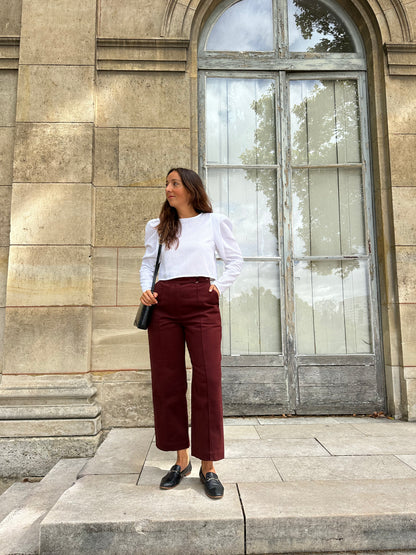 CORALIE — Patron PDF Pantalon droit à découpes Femme | Vévette