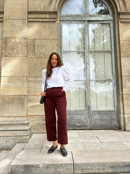 DORIANE — Patron PDF Blouse courte à dos boutonnée Femme | Vévette