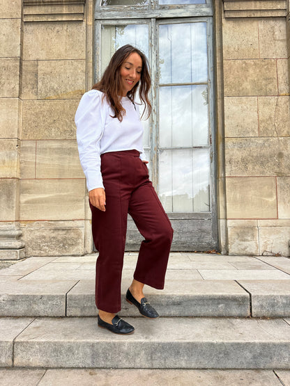 CORALIE — Patron Pochette Pantalon droit à découpes Femme | Vévette
