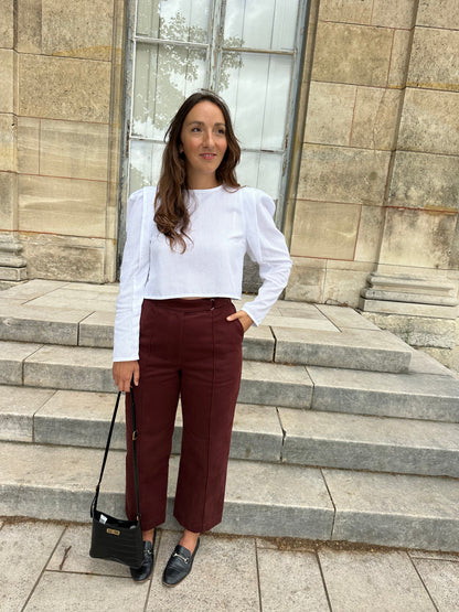CORALIE — Patron Pochette Pantalon droit à découpes Femme | Vévette