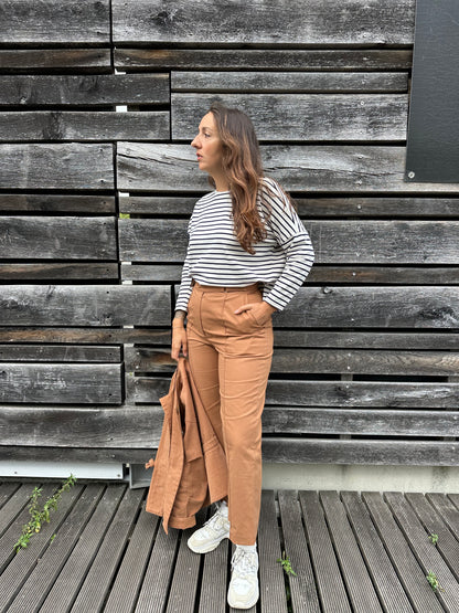 CORALIE — Patron PDF Pantalon droit à découpes Femme | Vévette