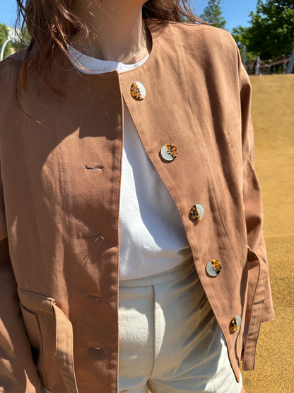 YÜNA — Patron  PDF veste à poches Femme | Vévette
