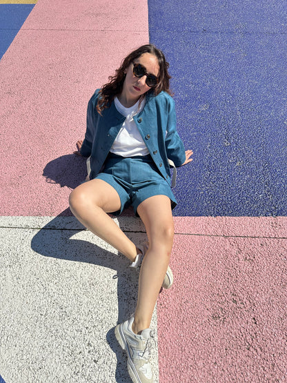 YÜNA — Patron  PDF veste à poches Femme | Vévette