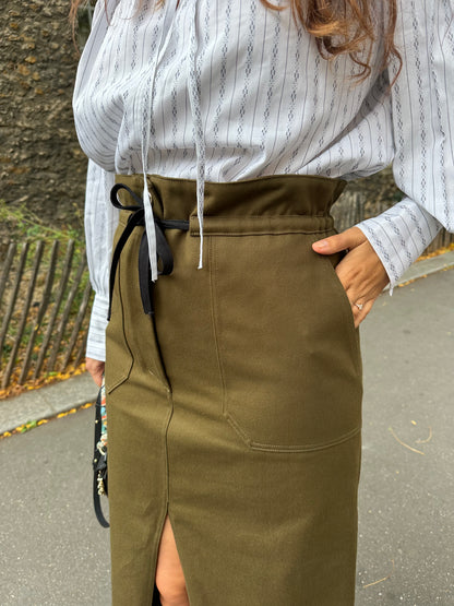 YUZU — Patron Pochette Jupe fendue paperbag Femme | Vévette