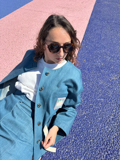 YÜNA — Patron  PDF veste à poches Femme | Vévette