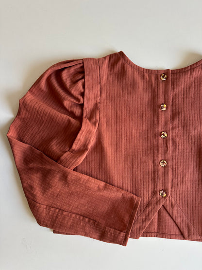 DORIANE — Patron PDF Blouse courte à dos boutonnée Femme | Vévette