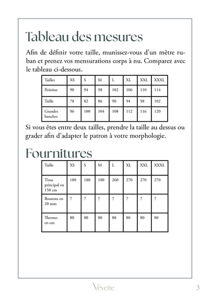 CHARLES — Patron  PDF Veste worker Homme | Vévette