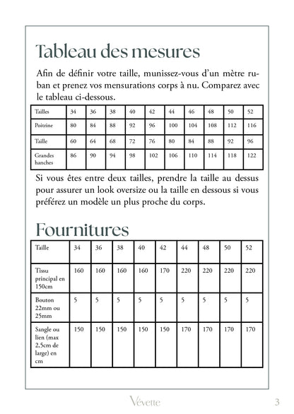 YÜNA — Patron  PDF veste à poches Femme | Vévette