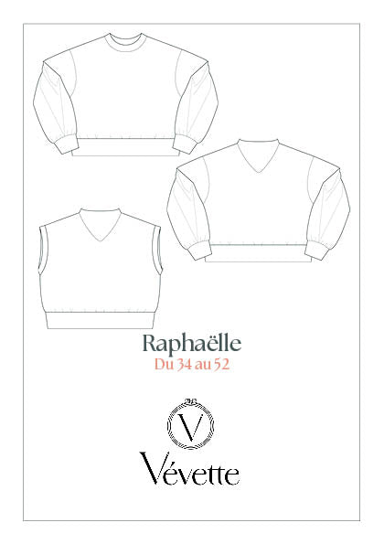 RAPHAËLLE — Patron PDF Sweat Femmes | Vévette