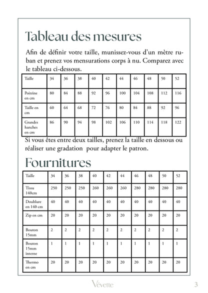 SERVANE — Patron PDF Pantalon à plis large Femme | Vévette