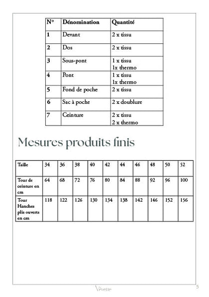 SERVANE — Patron PDF Pantalon à plis large Femme | Vévette