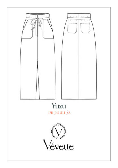 YUZU — Patron Pochette Jupe fendue paperbag Femme | Vévette