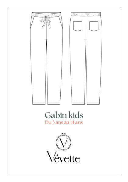GABIN KIDS— Patron PDF Pantalon droit Enfants | Vévette