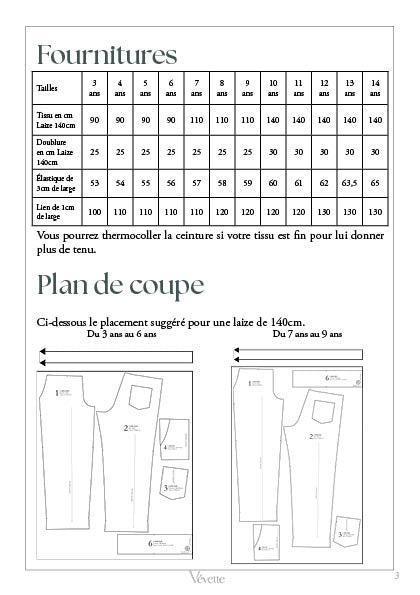 GABIN KIDS— Patron PDF Pantalon droit Enfants | Vévette