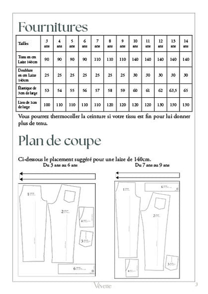 GABIN KIDS— Patron PDF Pantalon droit Enfants | Vévette