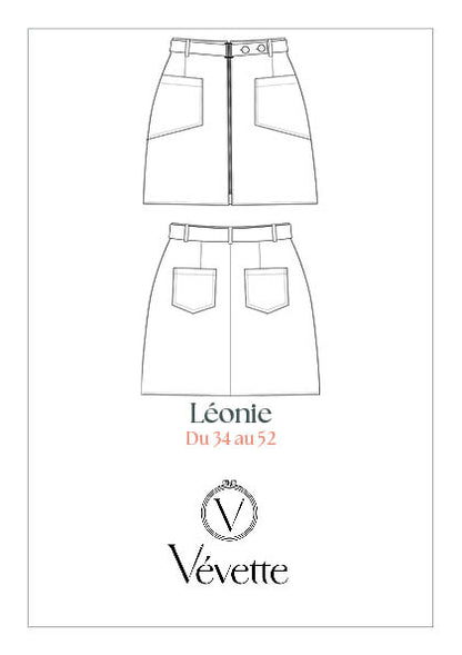 LEONIE — Patron PDF Jupe courte zippée Femme | Vévette
