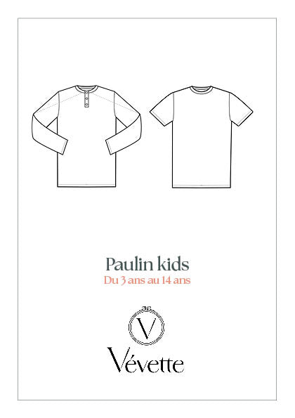 PAULIN KIDS— Patron PDF T-shirt PDF Enfants | Vévette