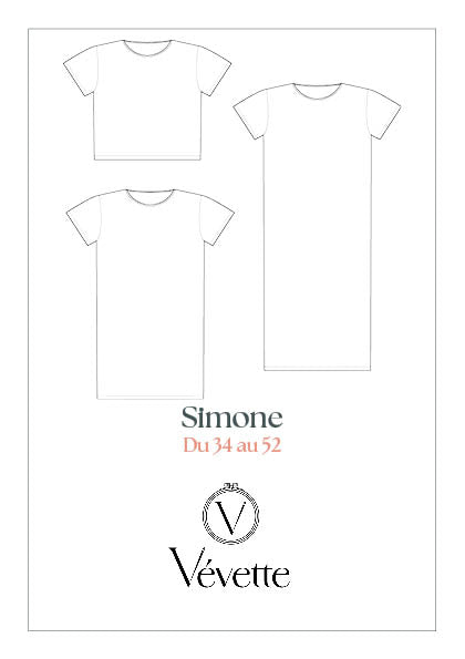 SIMONE — Patron Pochette T-shirt ample Femme | Vévette