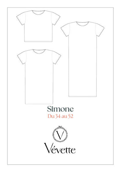 SIMONE — Patron Pochette T-shirt ample Femme | Vévette