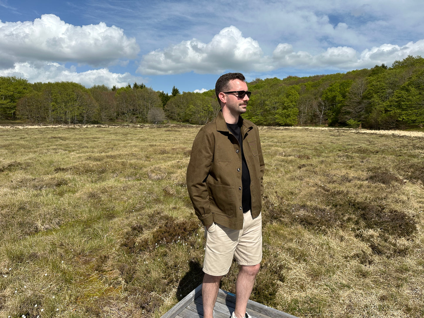 Patron de couture Charles - veste worker homme, vue de profil