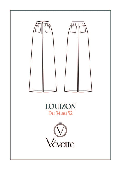 LOUIZON — Patron PDF Pantalon droit Femme | Vévette
